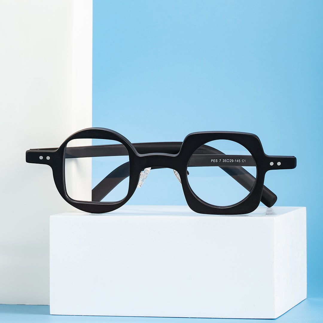 Fawn | Square and Round/Black/Acetate