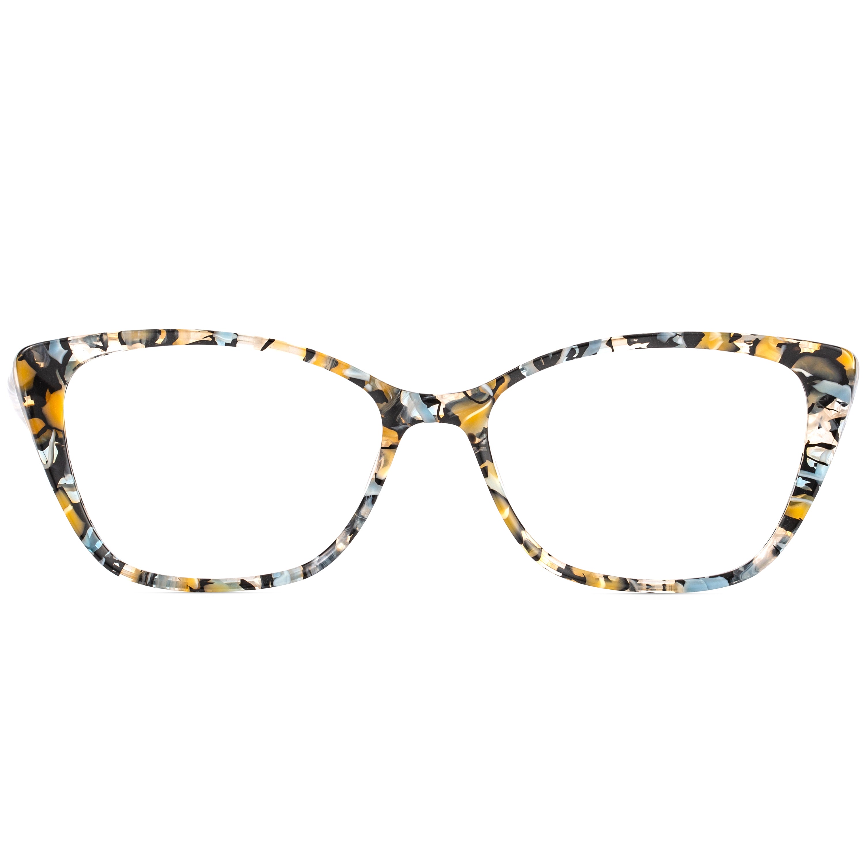 Cat-eye tortoiseshell acetate and gold-tone optical glasses