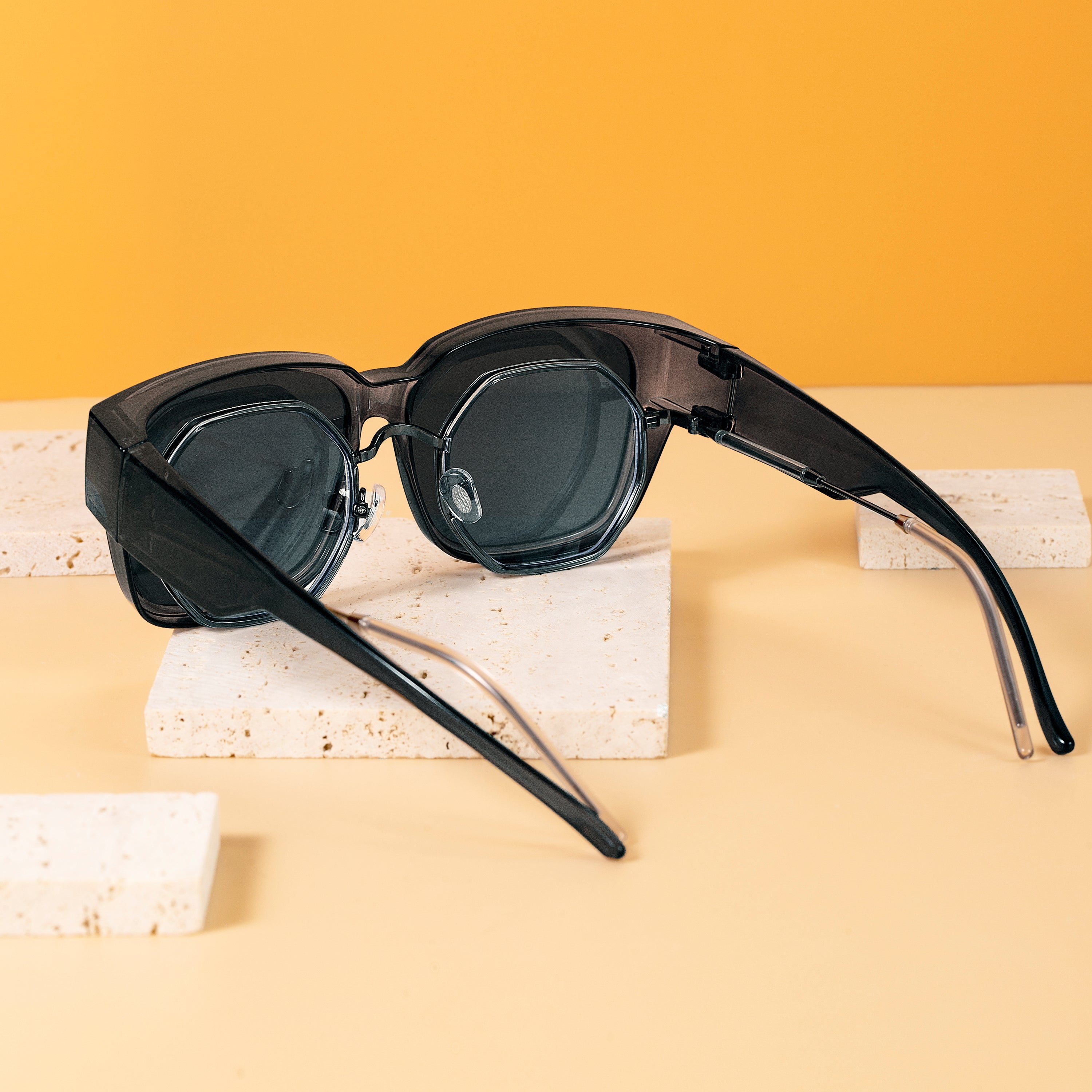 Covering Sunglasses | Sqare/Grey/TR90