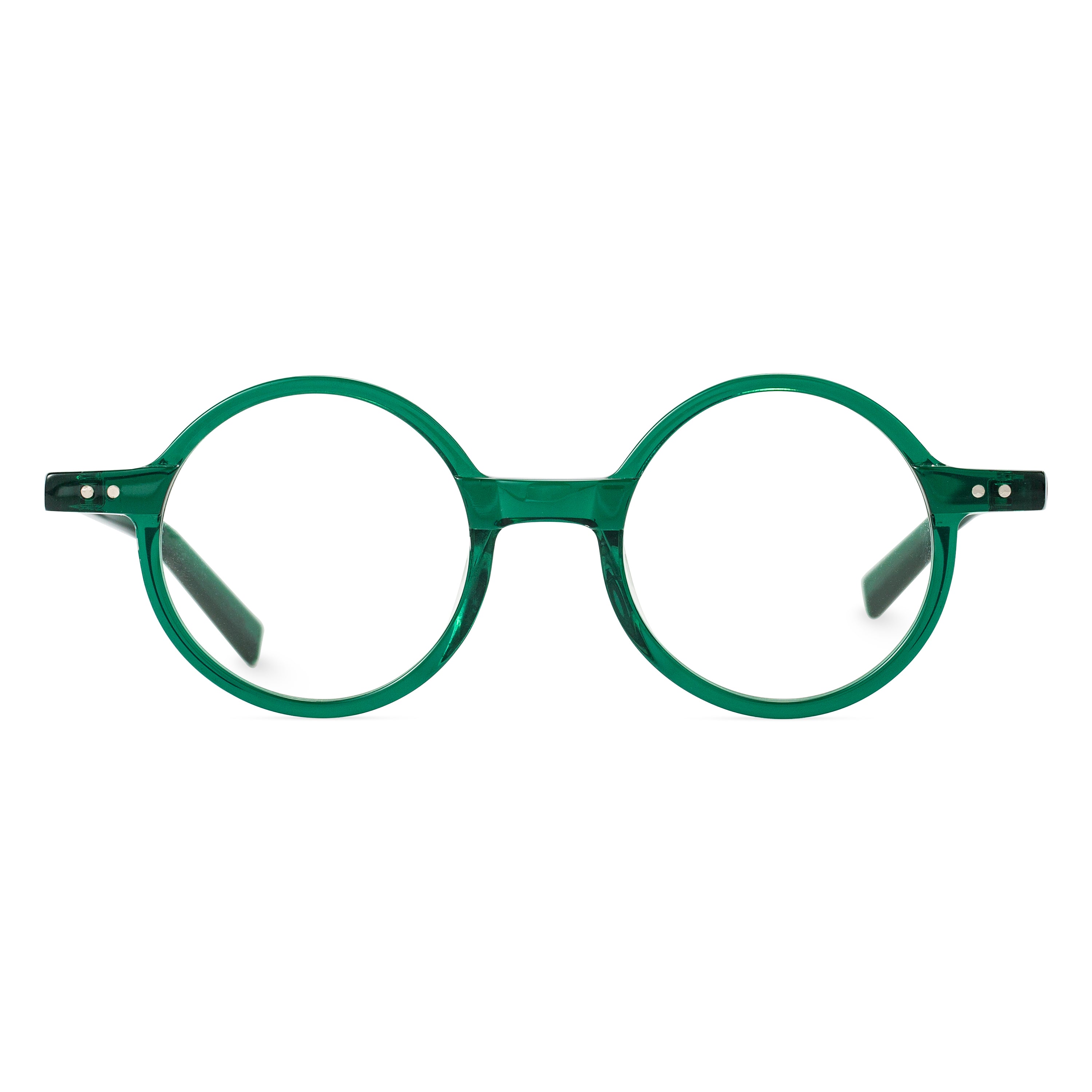 green lens round sunglasses