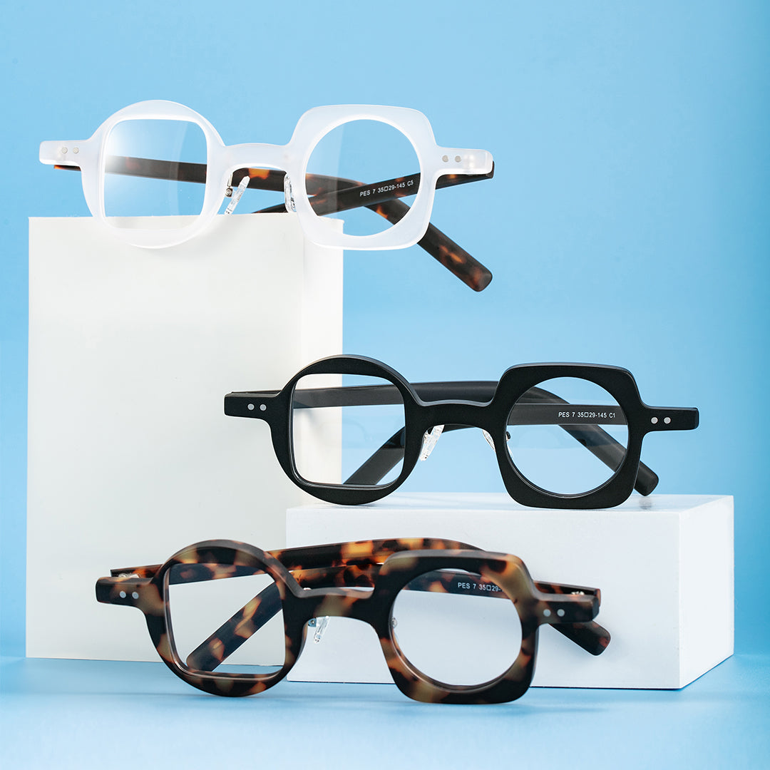 Fawn | Square and Round/Black/Acetate