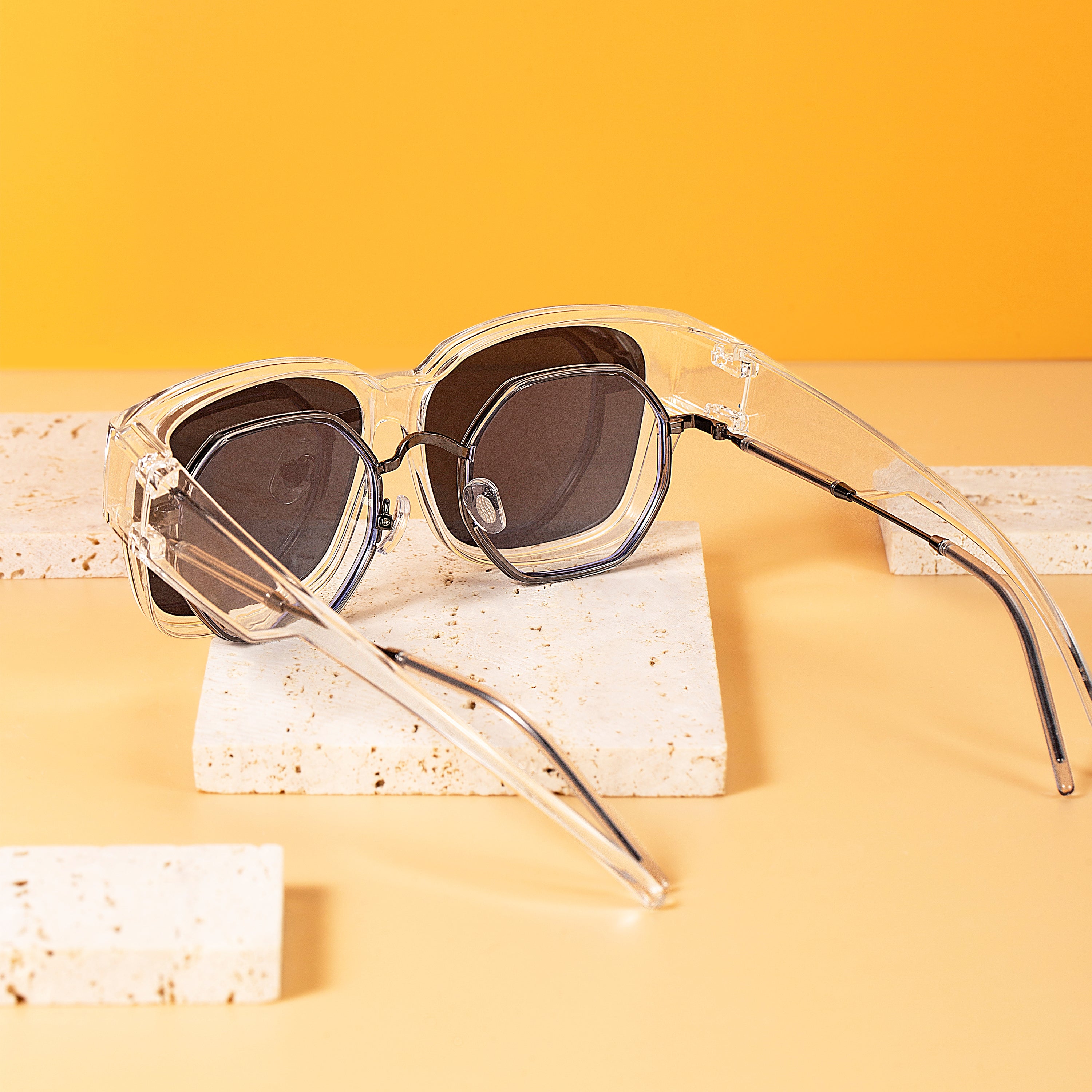 Covering Sunglasses | Sqare/White/TR90