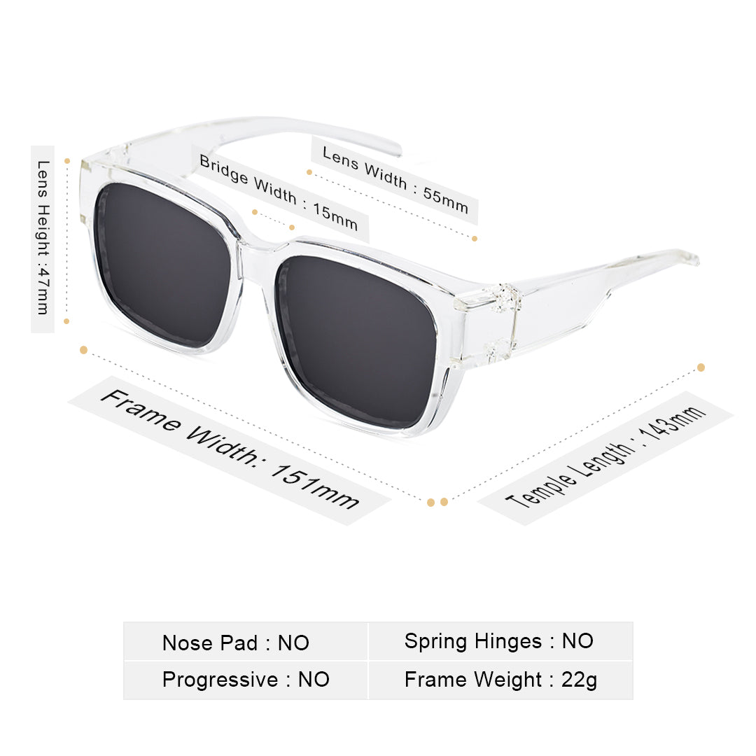 Covering Sunglasses | Sqare/Clear/TR90