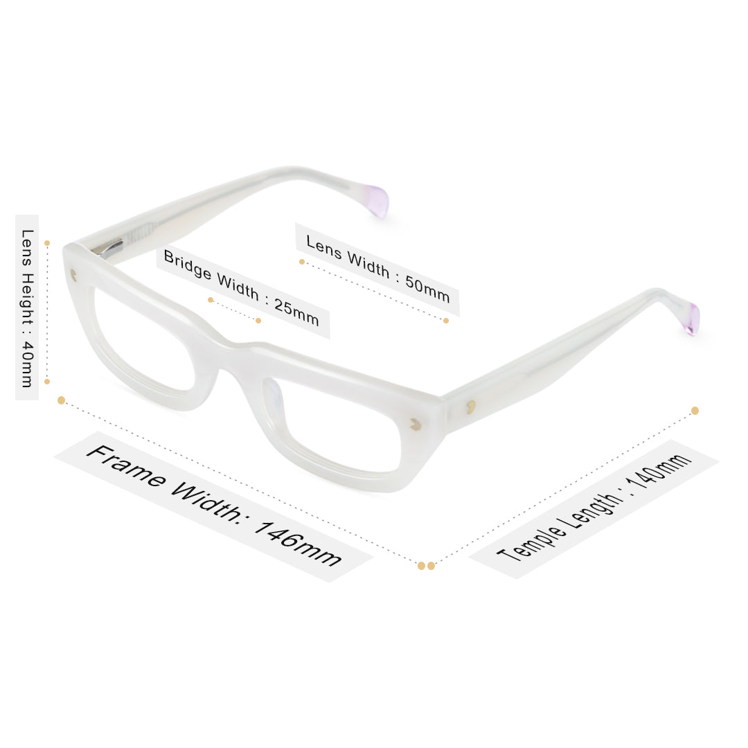 Kicc | Rectangle/White/Acetate