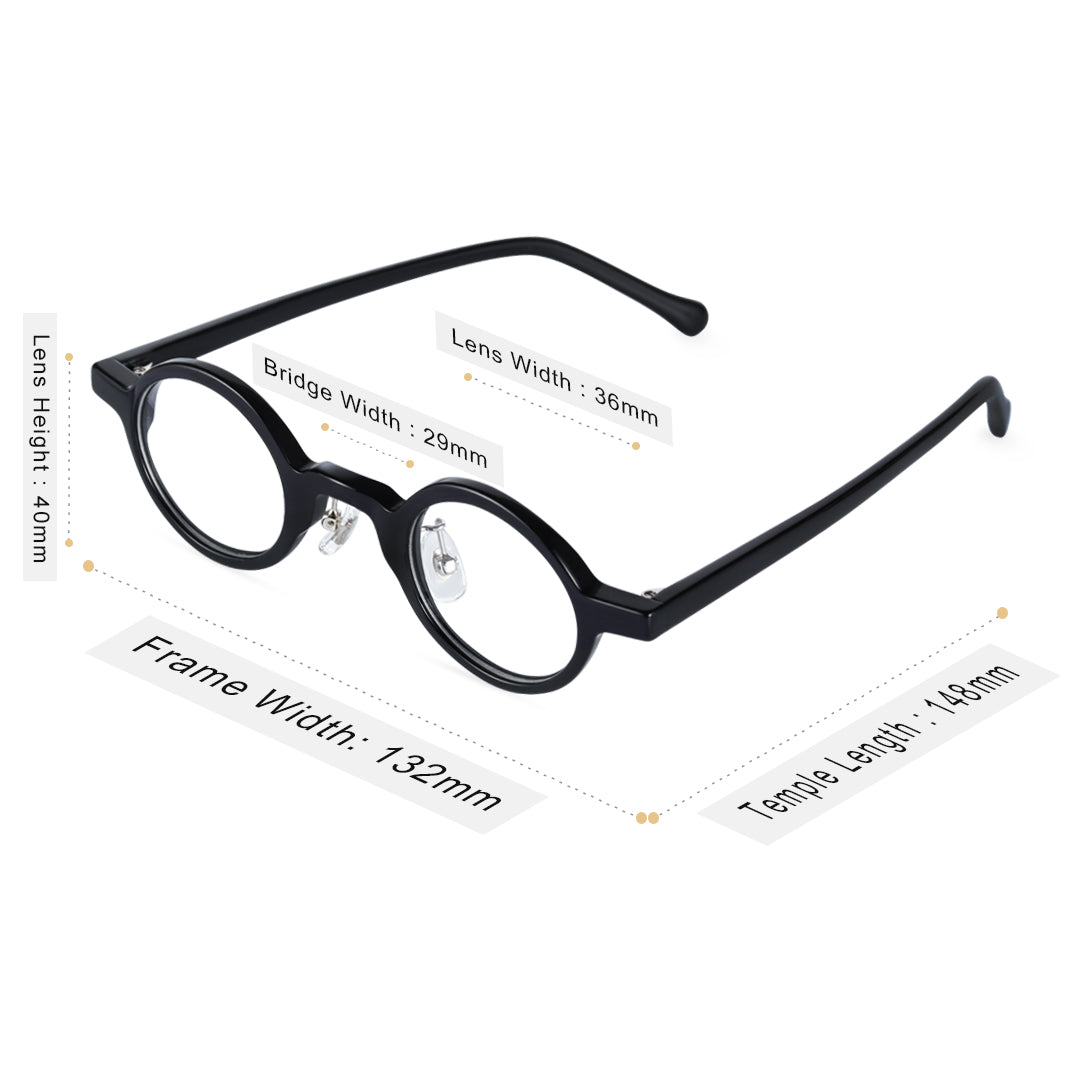 LaLa | Round/Black/Acetate