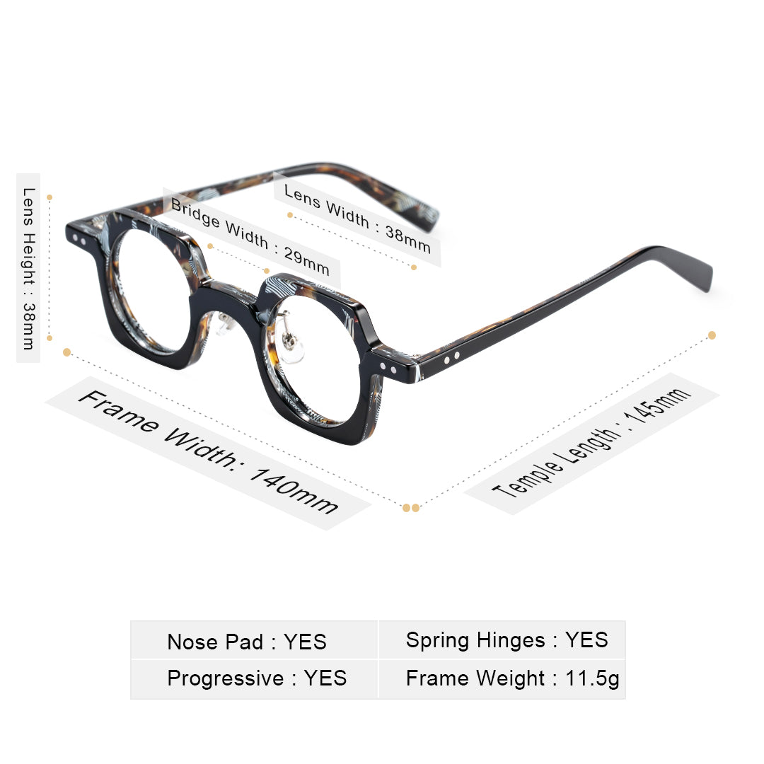 Linye | Square and Round/Tortoise/Acetate