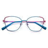 Baye | Rectangle/Blue/Metal - Eyeglasses | ELKLOOK