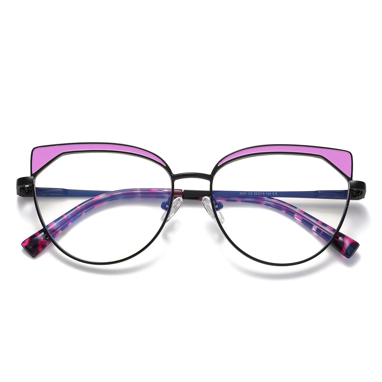 Card | Cat Eye/Purple/Metal - Eyeglasses | ELKLOOK