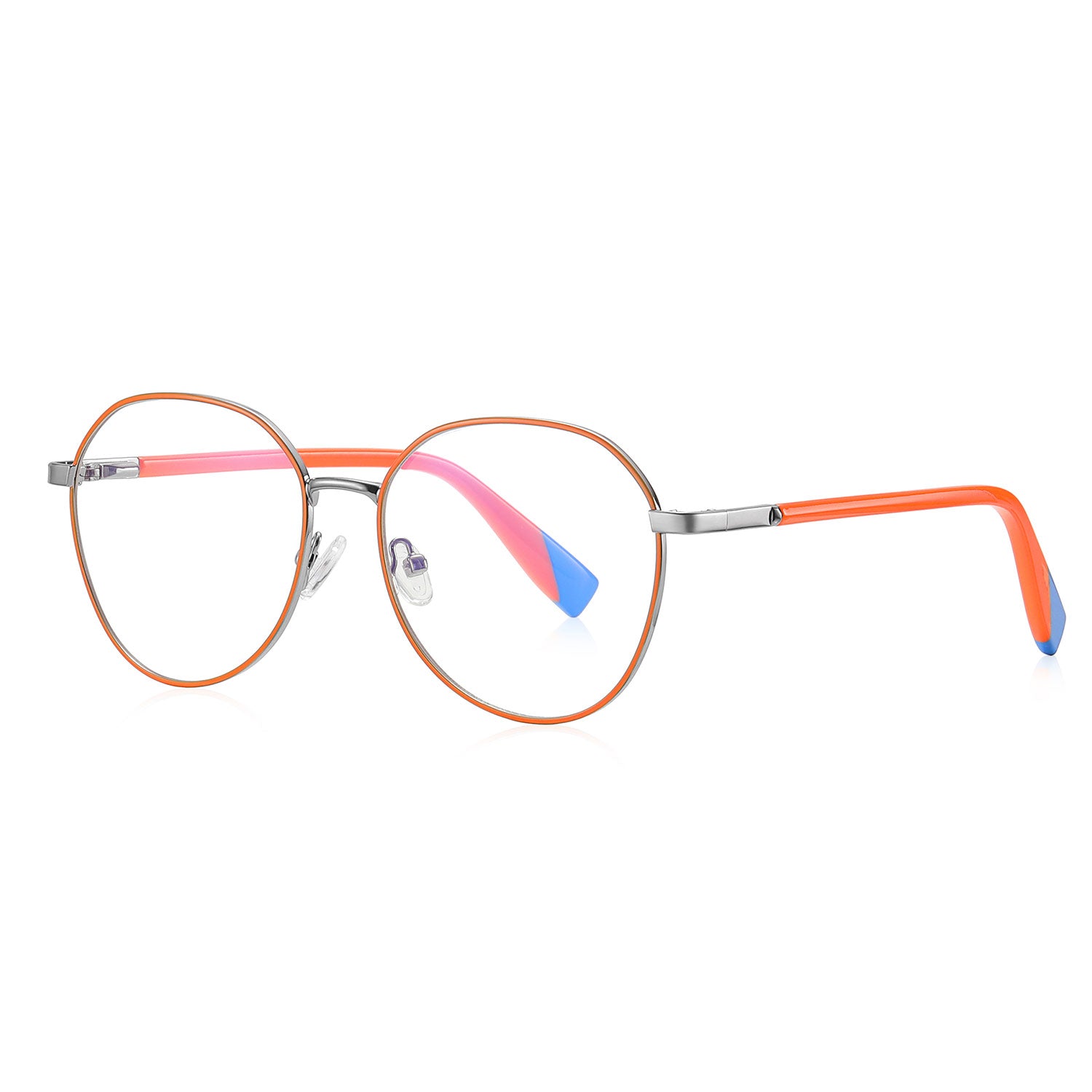 Bare | Round/Orange/Metal - Eyeglasses | ELKLOOK