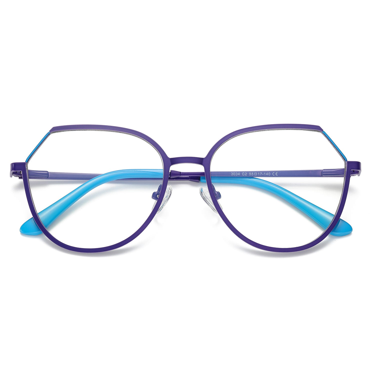 Begot | Rectangle/Purple/Metal - Eyeglasses | ELKLOOK