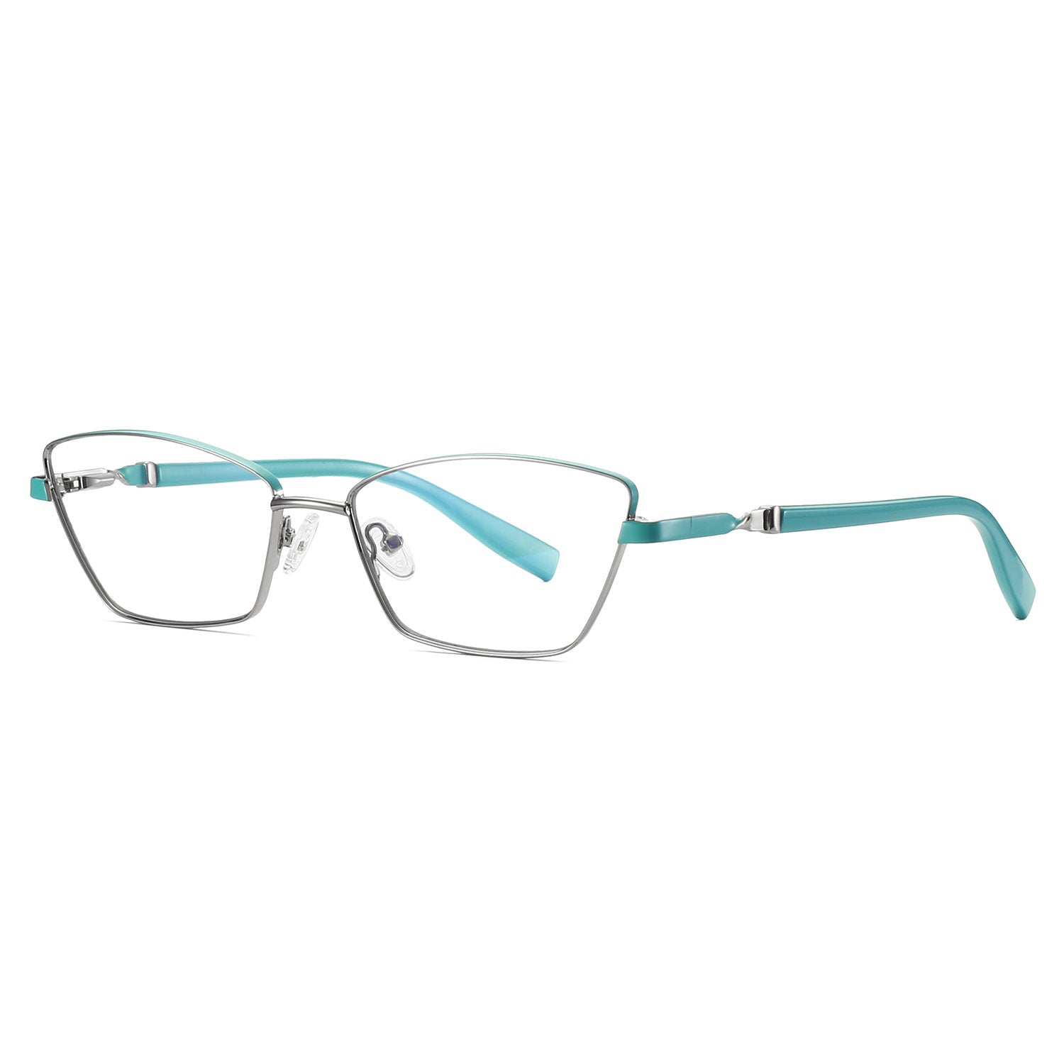 Baey | Square/Green/Metal - Eyeglasses | ELKLOOK
