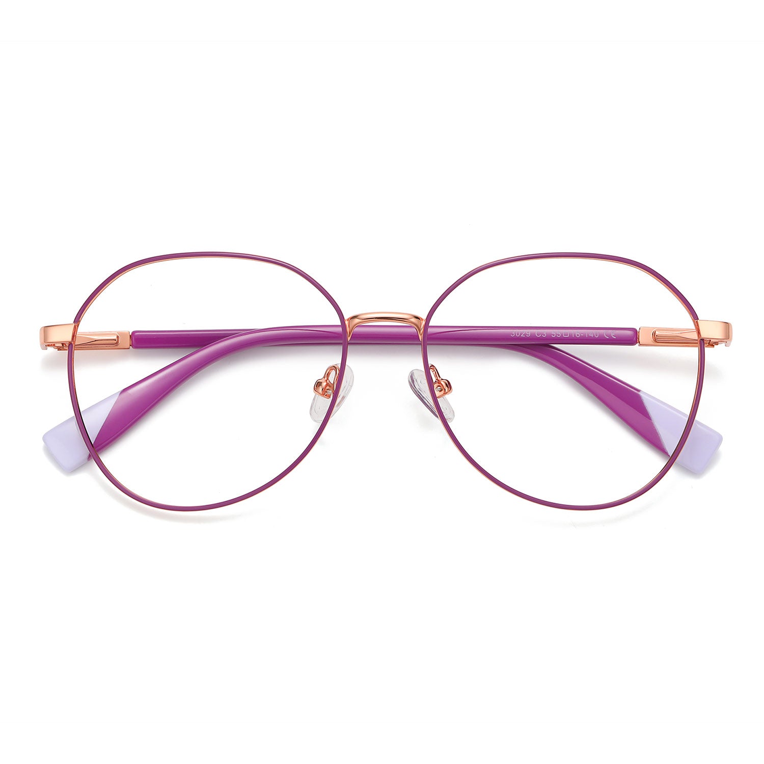 Bare | Round/Purple/Metal - Eyeglasses | ELKLOOK