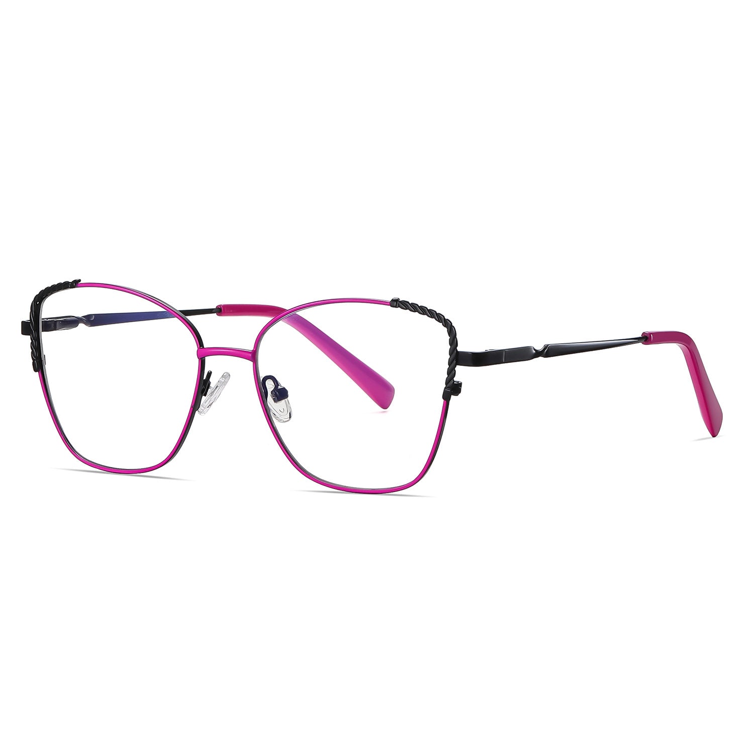Baye | Rectangle/Purple/Metal - Eyeglasses | ELKLOOK