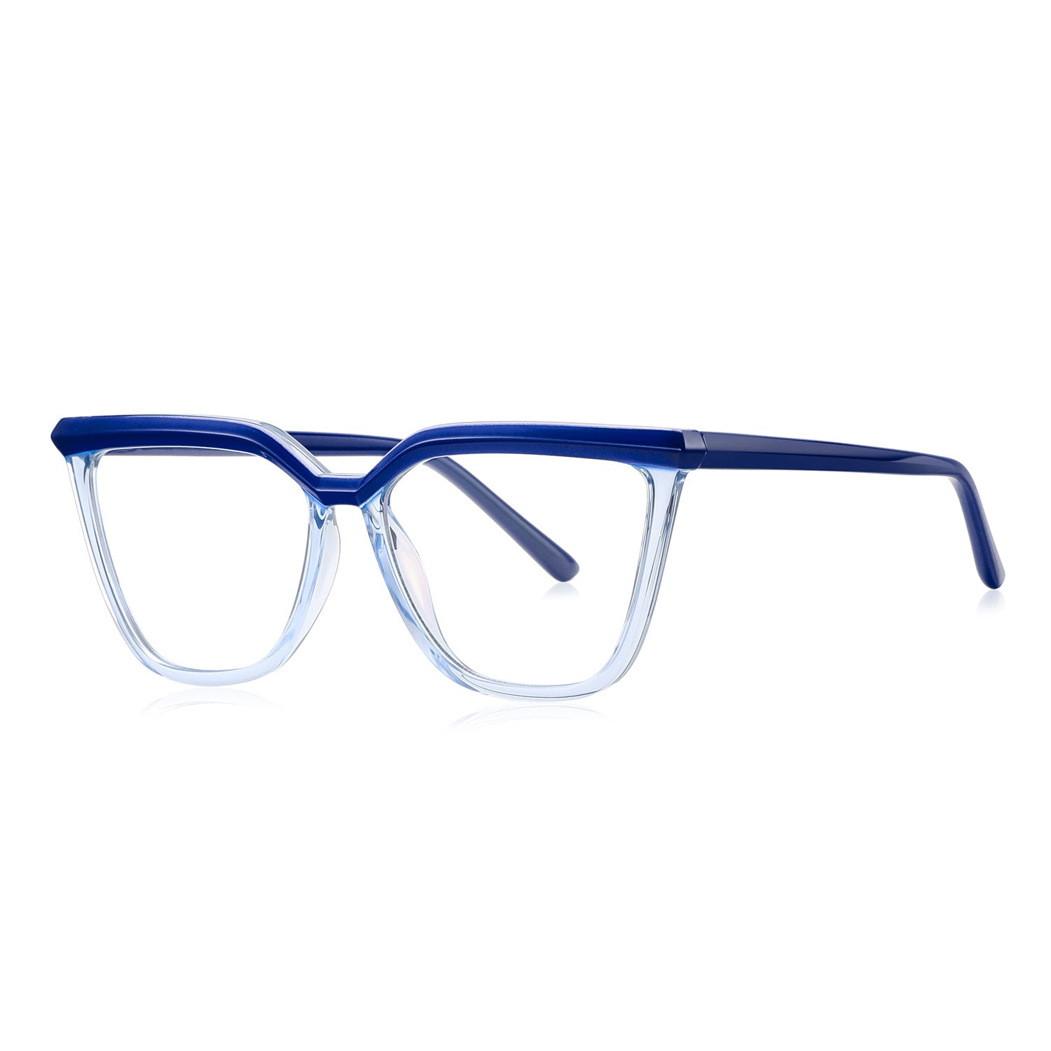 Baue | Rectangle/Blue/TR90 - Eyeglasses | ELKLOOK