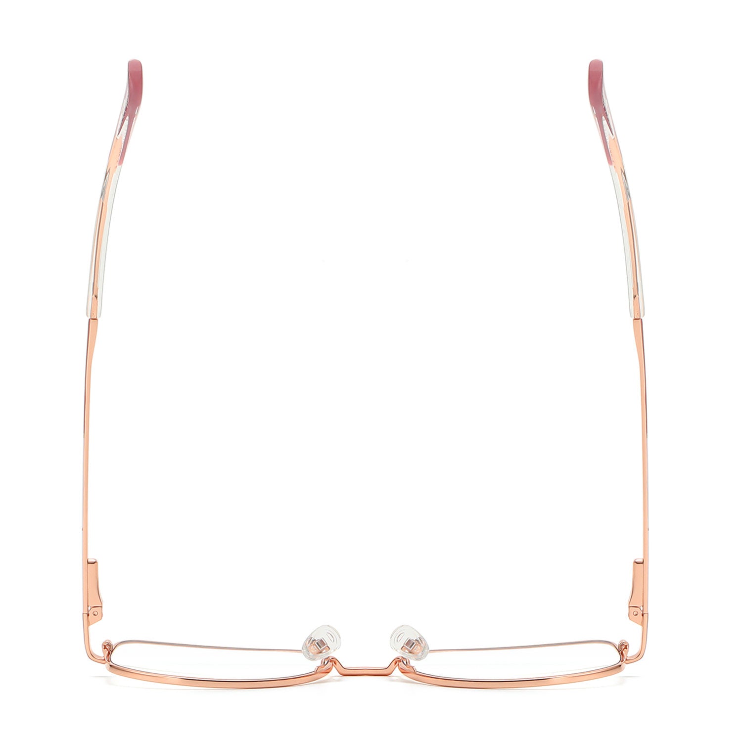 Gray | Geometric/Pink/Metal - Eyeglasses | ELKLOOK