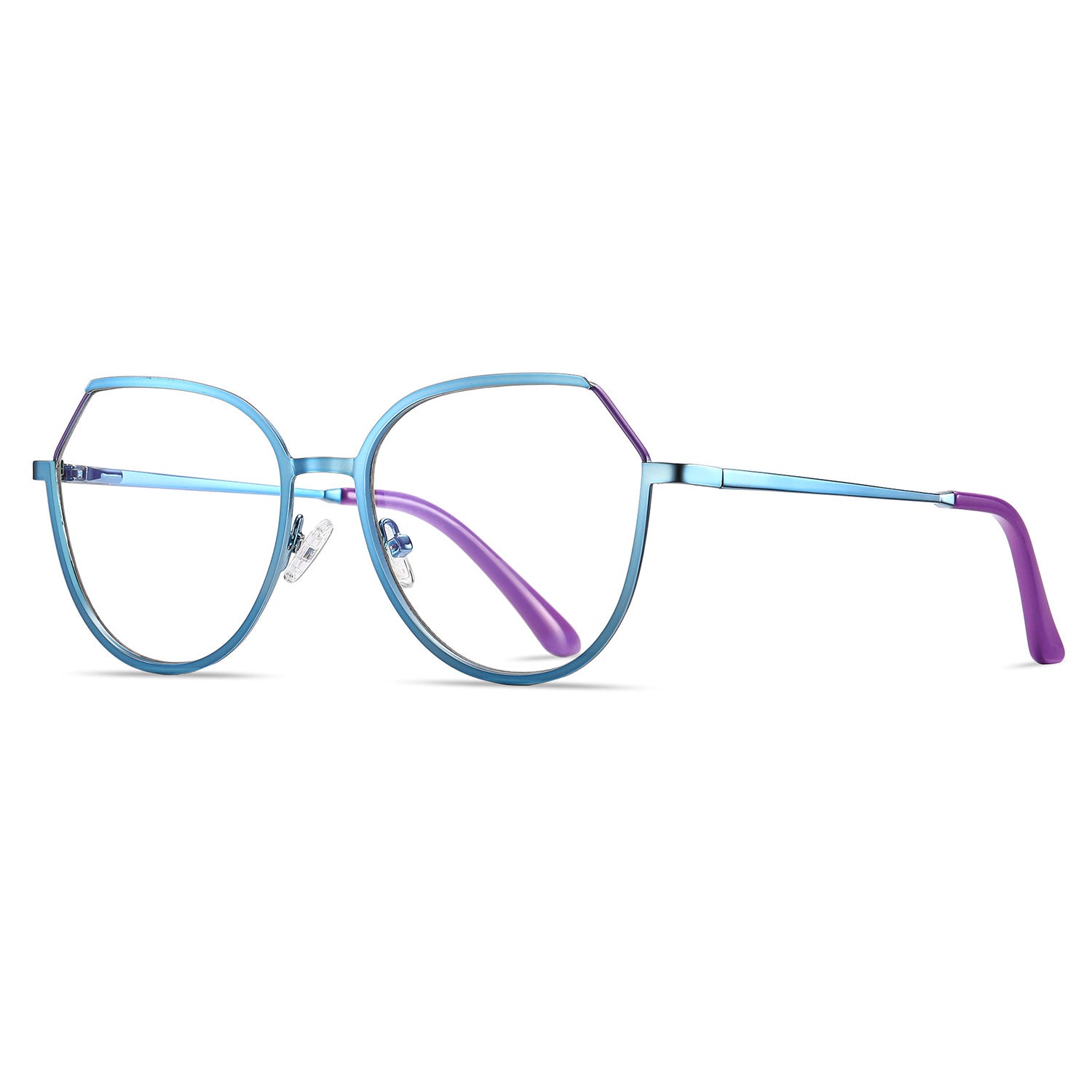 Begot | Rectangle/Blue/Metal - Eyeglasses | ELKLOOK