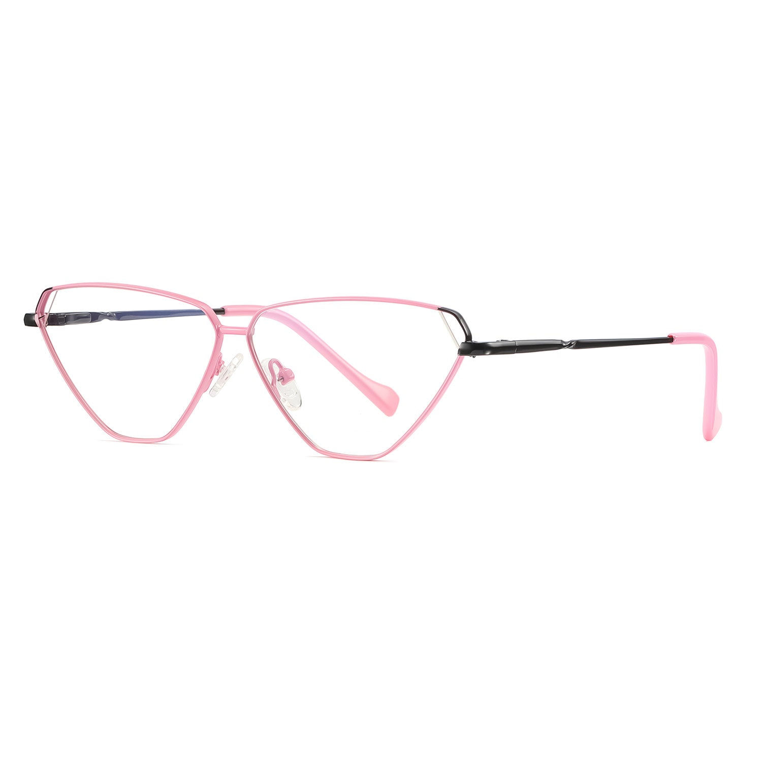 Bera | Geometric/Pink/Metal - Eyeglasses | ELKLOOK
