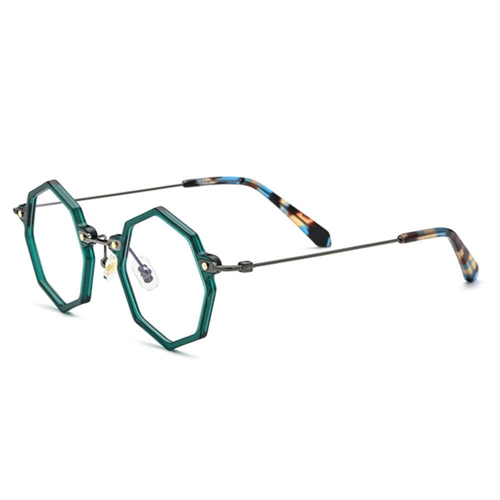 green eye glass frames
