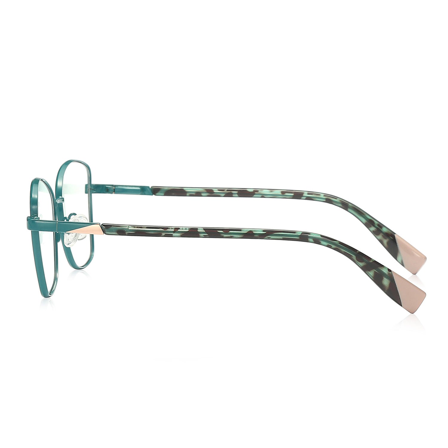 Bade | Rectangle/Green/Metal - Eyeglasses | ELKLOOK