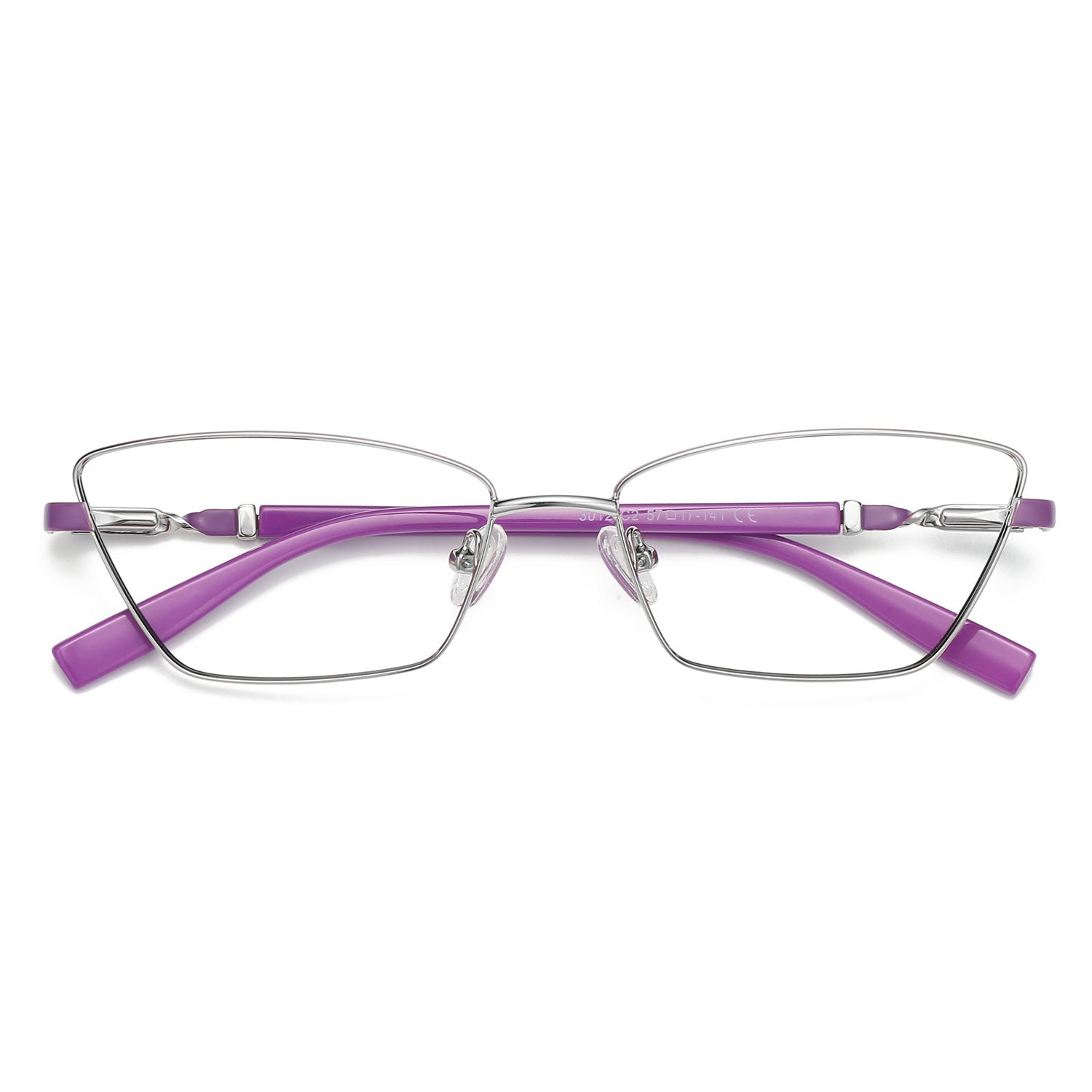 Baey | Square/Purple/Metal - Eyeglasses | ELKLOOK