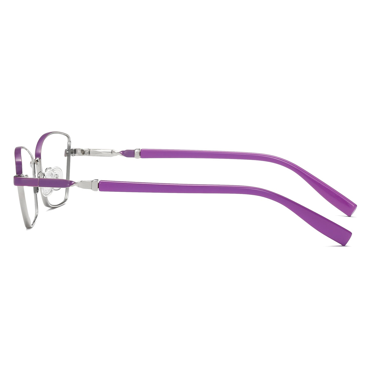 Baey | Square/Purple/Metal - Eyeglasses | ELKLOOK