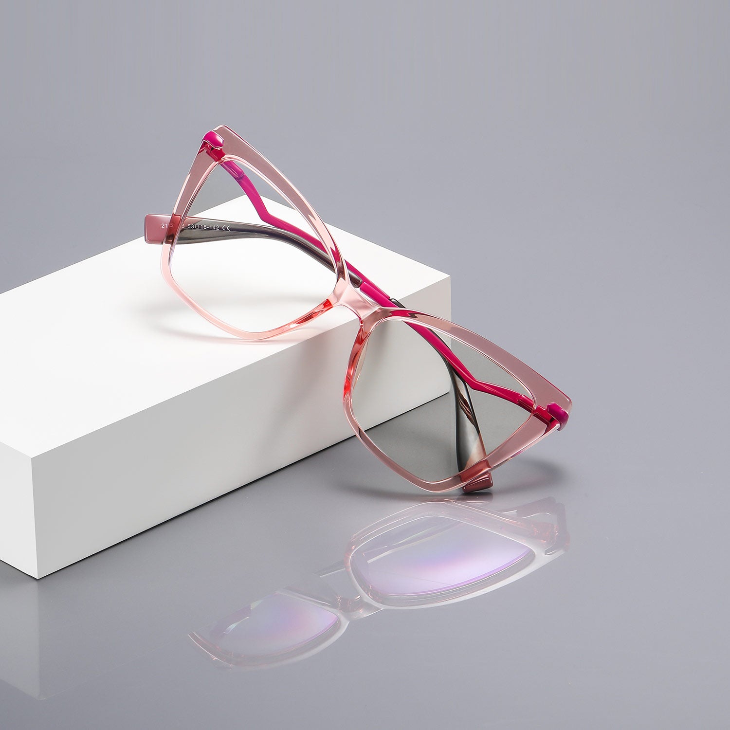 Bexe | Square/Pink/TR90 - Eyeglasses | ELKLOOK