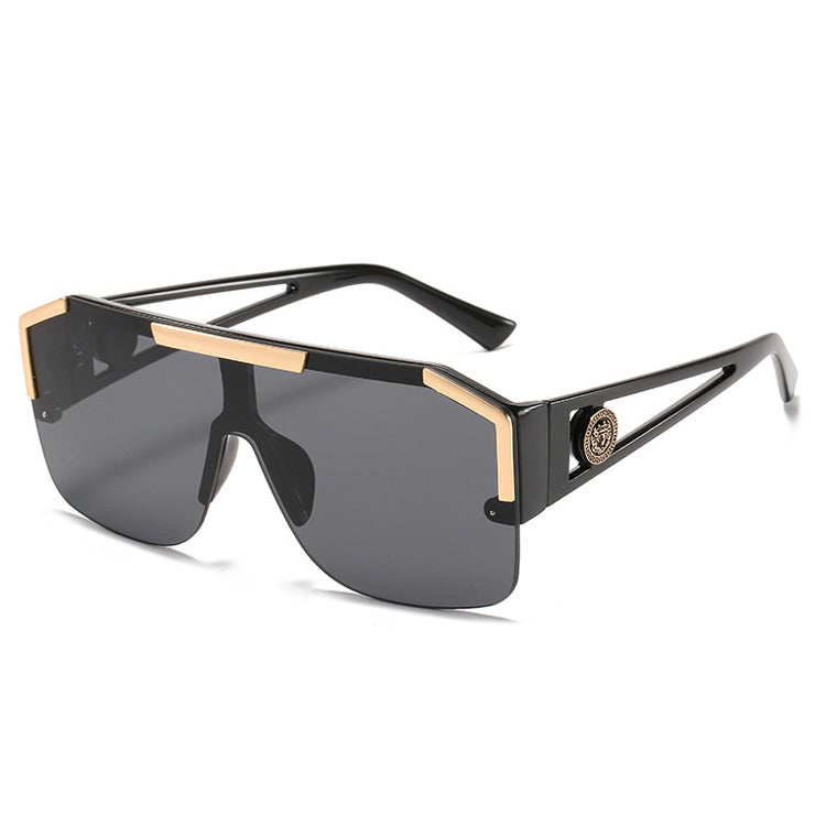black geometric sunglasses