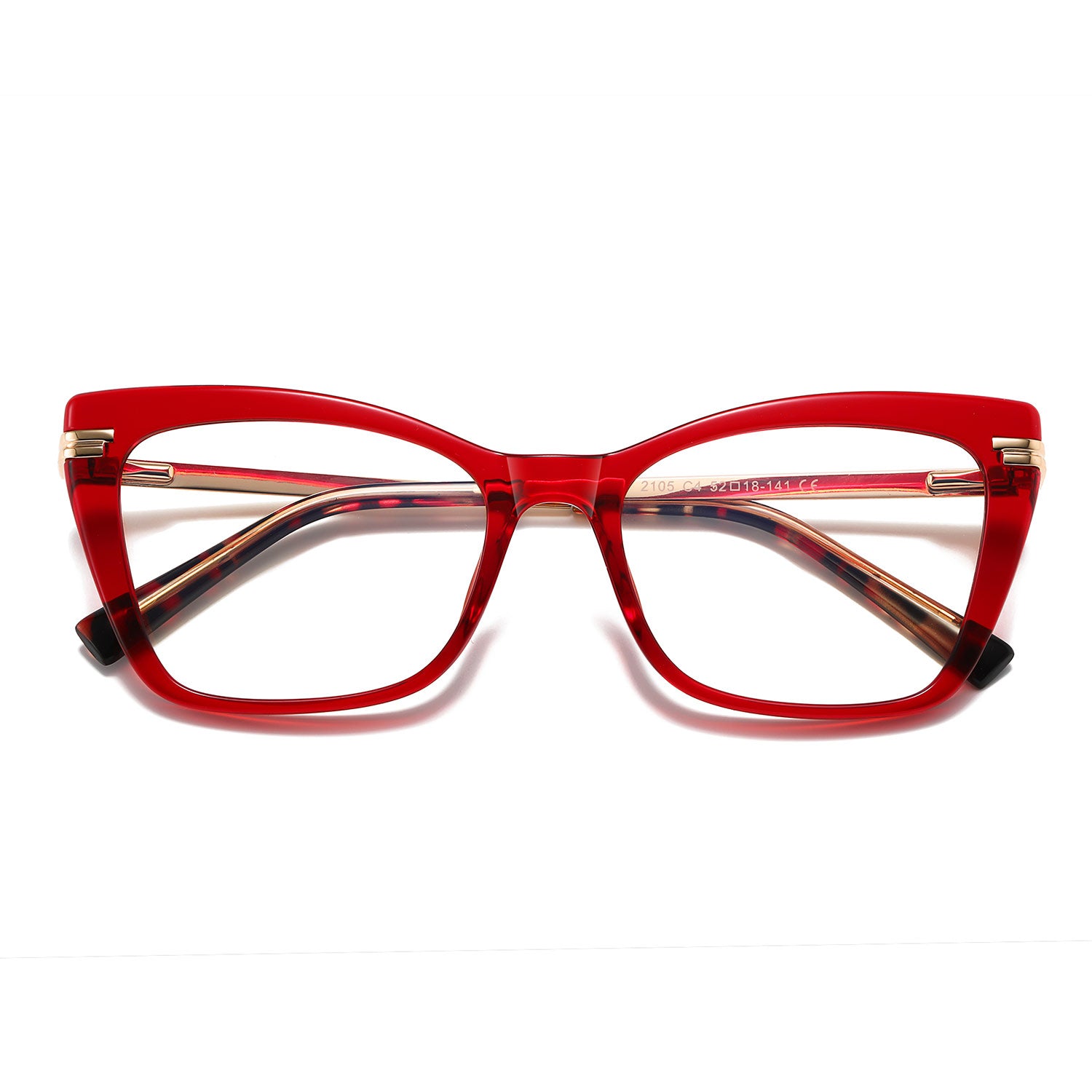 Btly | Square/Red/TR90 - Eyeglasses | ELKLOOK