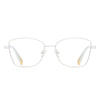 Bade | Rectangle/White/Metal - Eyeglasses | ELKLOOK