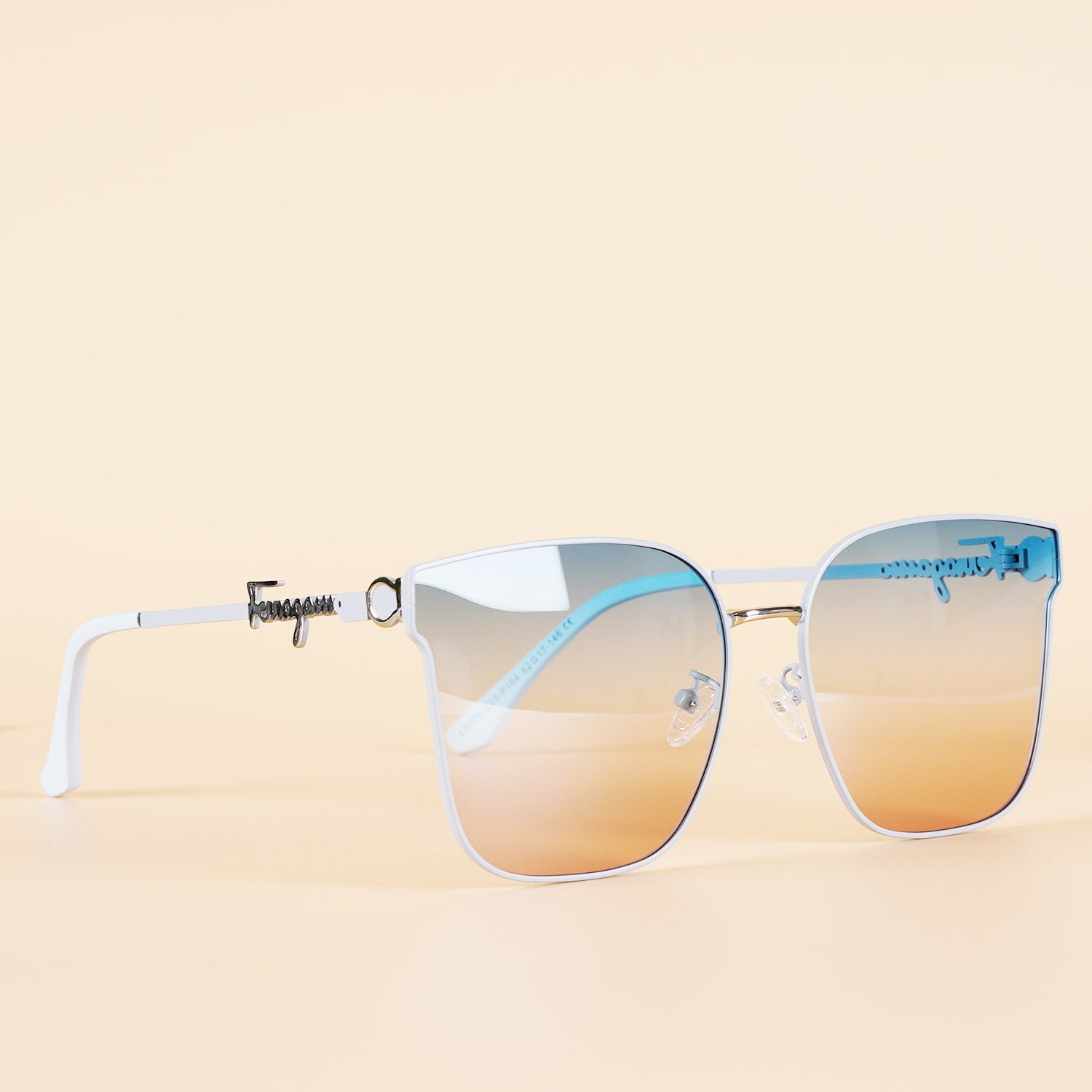 square sunglasses metal frame